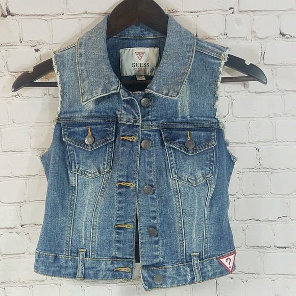guess jean vest